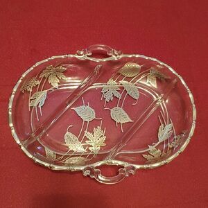 Silver City Glass Relish Dish